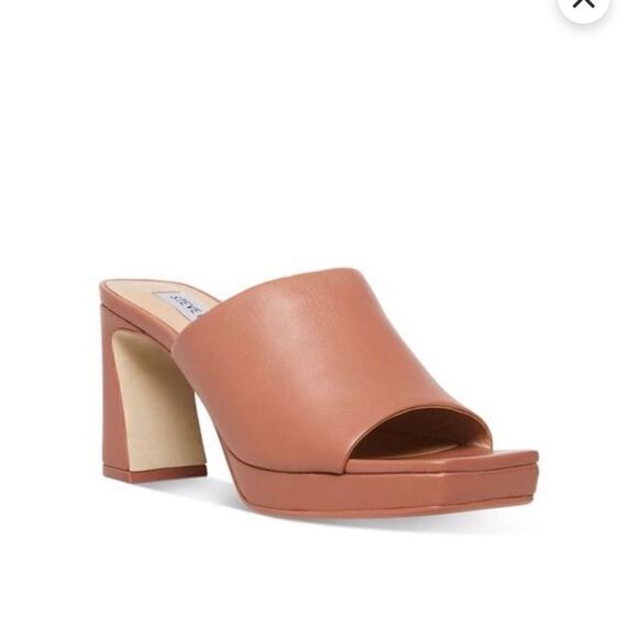 Steve Madden blush pink leather Dedicate platform sandals - Picture 2 of 8